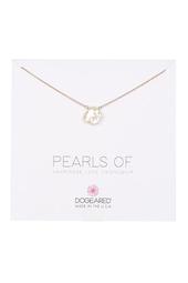 Rose Gold Plated Sterling Silver 18mm Keshi Pearl Pendant Necklace