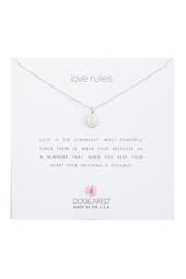Sterling Silver 'Love Rules' Warm Heart Pendant Necklace