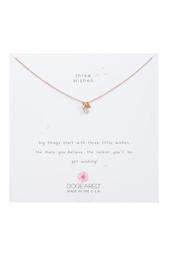 Rose Gold Plated Sterling Silver 'Three Wishes' Stone Cluster Pendant Necklace