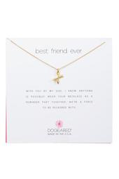 14K Yellow Gold Plated Sterling Silver 'Best.Friends.Ever' Crossing Arrows Pendant Necklace