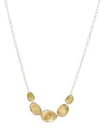 18K Yellow Gold Lunaria Half Collar Necklace, 16.5"
