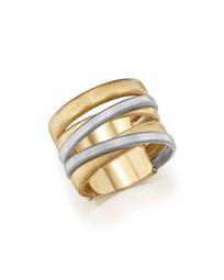 18K White & Yellow Gold Masai Five-Strand Crossover Ring