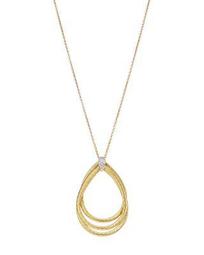 18K Yellow Gold Cairo Pendant Necklace with Diamonds, 16.5"