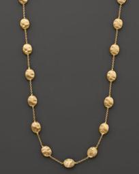 "Siviglia Collection" Large Bead Necklace in 18K Yellow Gold, 16"