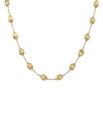 "Siviglia Collection" Medium Bead Gold Necklace, 16"