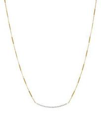 18K Yellow Gold Goa Necklace With Diamonds, 16"