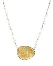 18K Yellow Gold Lunaria Pendant Necklace, 16.5"