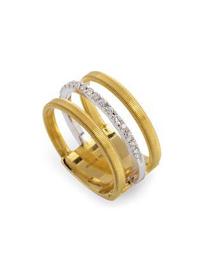 18K Yellow & White Gold Goa Ring with Diamonds