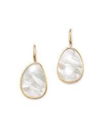 18K Yellow Gold Lunaria Mother-of-Pearl Drop Earrings