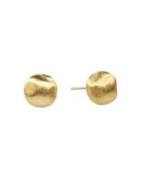 18 K Yellow Gold Round Stud Earrings