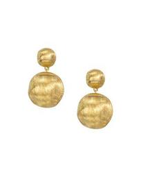 18 K Yellow Gold Bead Drop Earrings
