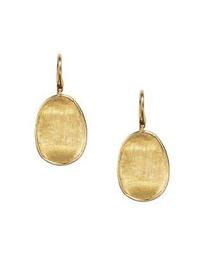 18K Yellow Gold Lunaria Drop Earrings