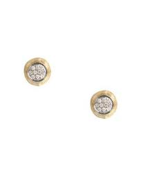 Delicati Earring in 18K Yellow Gold with Pavé Diamonds
