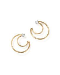 18K Yellow Gold Luce Diamond Crescent Stud Earrings - 100% Exclusive
