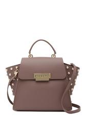 Eartha Iconic Leather Faux Pearl Satchel