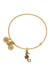 Gold Tone Seahorse Expandable Wire Charm Bracelet