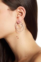 Pave Crystal Double Hoop Earring Jackets