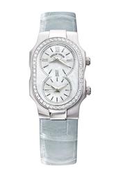 Women's Small Signature Genuine Alligator Diamond Quartz Watch, 42mm - 0.72 ctw