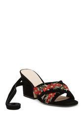 Flora Embroidered Wedge Sandal
