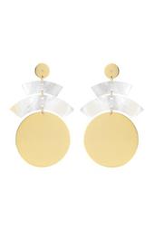23K Gold Plated Mother of Pearl Accent Terri Earrings