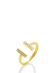 Dainty Sparklers Bar Ring