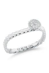 18K White Gold Diamond Ring - Size 7 - 0.05 ctw