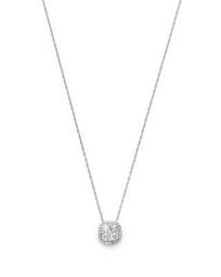 Diamond Cluster Pendant Necklace in 14K White Gold, 0.50 ct. t.w. - 100% Exclusive