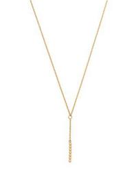 Beaded Y Drop Necklace in 14K Yellow Gold, 17" - 100% Exclusive
