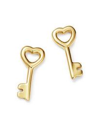 Key Stud Earrings in 14K Yellow Gold - 100% Exclusive