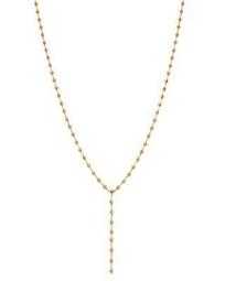 Diamond-Cut Beaded Y Necklace in 14K Yellow Gold, 18" - 100% Exclusive
