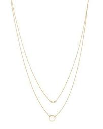 Layered Circle Pendant Necklace in 14K Yellow Gold, 17" - 100% Exclusive