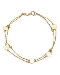 Layered Disc & Bead Bracelet in 14K Yellow Gold - 100% Exclusive