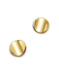Curved Circle Stud Earrings in 14K Yellow Gold - 100% Exclusive