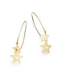 Double Star Wire Drop Earrings in 14K Yellow Gold - 100% Exclusive
