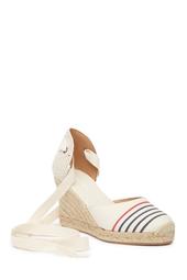 Striped Tall Espadrille Wedge