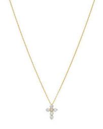 Diamond Cross Necklace in 14K Yellow Gold, 1.0 ct. t.w. - 100% Exclusive