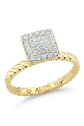 18K Yellow Gold Diamond Ring - Size 7 - 0.18 ctw