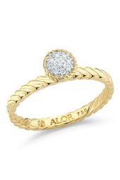 18K Yellow Gold Diamond Ring - Size 7- 0.05 ctw