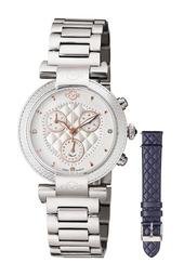 Women's Berletta Diamond Accented Chronograph Bracelet Watch, 37mm