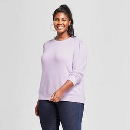 Women's Plus Size Long Sleeve Cozy T-Shirt with Puff Sleeve - Ava & Viv™
