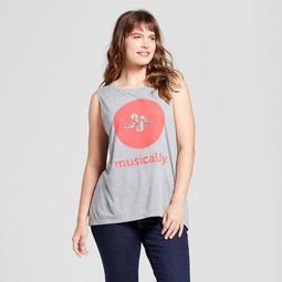 Women's Plus Size Musical.ly® Graphic Tank Top Gray