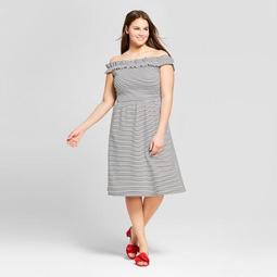 Women's Plus Size Ruffle Bardot Midi Dress - Who What Wear™