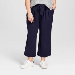Women's Plus Size High-Rise Belted Crop Pants - A New Day ™