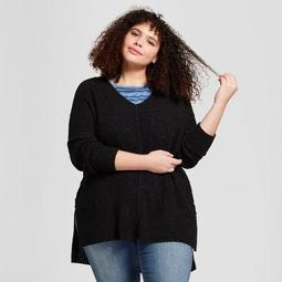 Wild Fable Women's Plus Size Crewneck Voluminous Sleeve Sweater - Wild