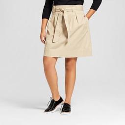 Women's Plus Size Paperbag Waist Skirt - A New Day™ Brown
