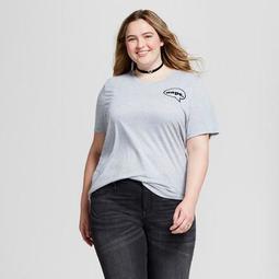 Women's Plus Size Nope Not Today Graphic T-Shirt Heather Gray - Mighty Fine