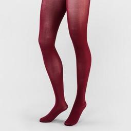 Women's Plus 50D Opaque Control Top Tights - A New Day™ Bing Cherry
