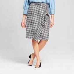 Women's Plus Size Ruffle Pencil Midi Skirt - Who What Wear™