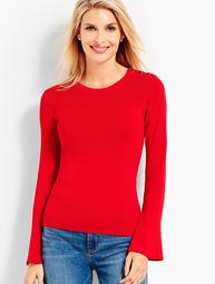Button-Shoulder Sweater