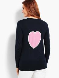 Open-Front Heart-Back Cardigan